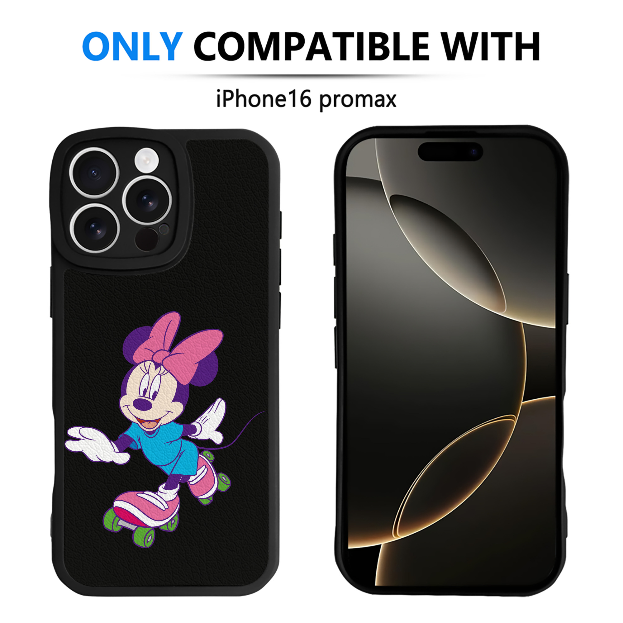 （画像用） ミッキーマウス Mickey Mouse 【iPhone 16シリーズ対応】シリコンスマホケース（レザー調） 材質：シリコン